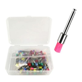 HEALIFTY Cepillo de Pulido Dental de 100 Piezas Colorido Cepillo de Pulido Dental Pulidor Plano Materiales de Laboratorio Dental