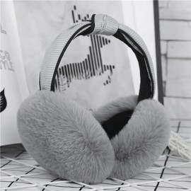 XINCHIA Foldable Ear Muffs Women Winter Warm Earmuffs Adjustable Plush Headband Earmuff Plush Fluffy Earmuffs Big Ear Warmers Fleece Faux Fur Ear Warmer Windproof Ear Covers for Women