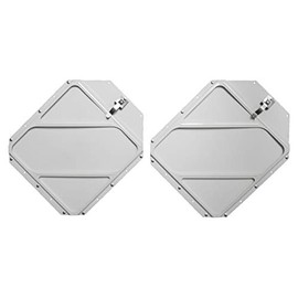 Road King Truck Parts 80SMW4CC97 Slidemaster Replacement Aluminum Hazmat Placard Holder 4 Clipped Corners White Finish - 2 Pack