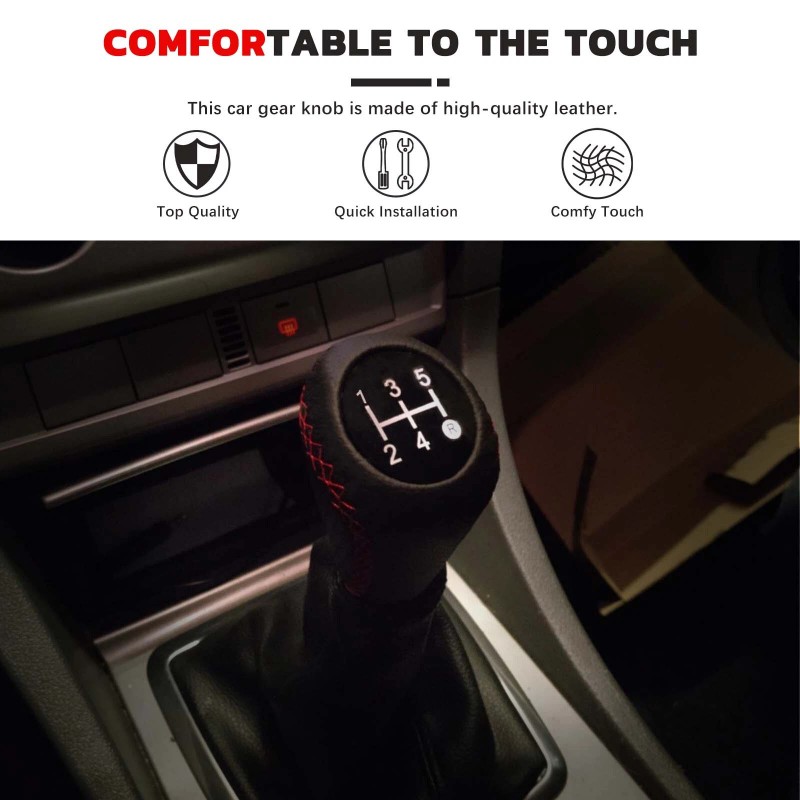 JMTBNO Car Gear Shifter Knob 5 Speed Manual Stick Shift