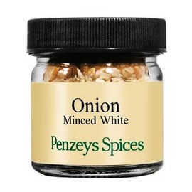 Onions Minced White By Penzeys Spices .7 oz 1/4 cup jar (Pack of 1)