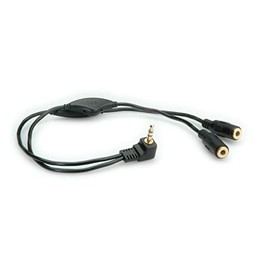 Roline 11094439 Speaker Y Splitter Cable with Volume Control 3.5 mm Male to 2 Female Black