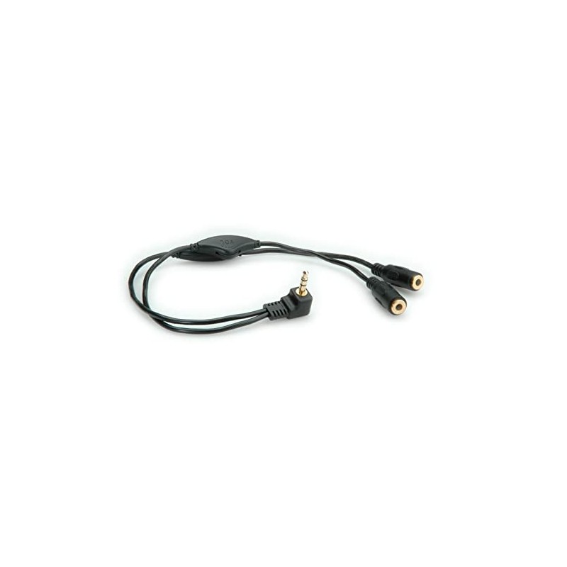 Roline 11094439 Speaker Y Splitter Cable with Volume Control 3.5