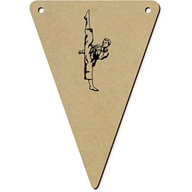 5 x 140mm 'Karate Kick' Wooden Bunting Flags (BN00064333)