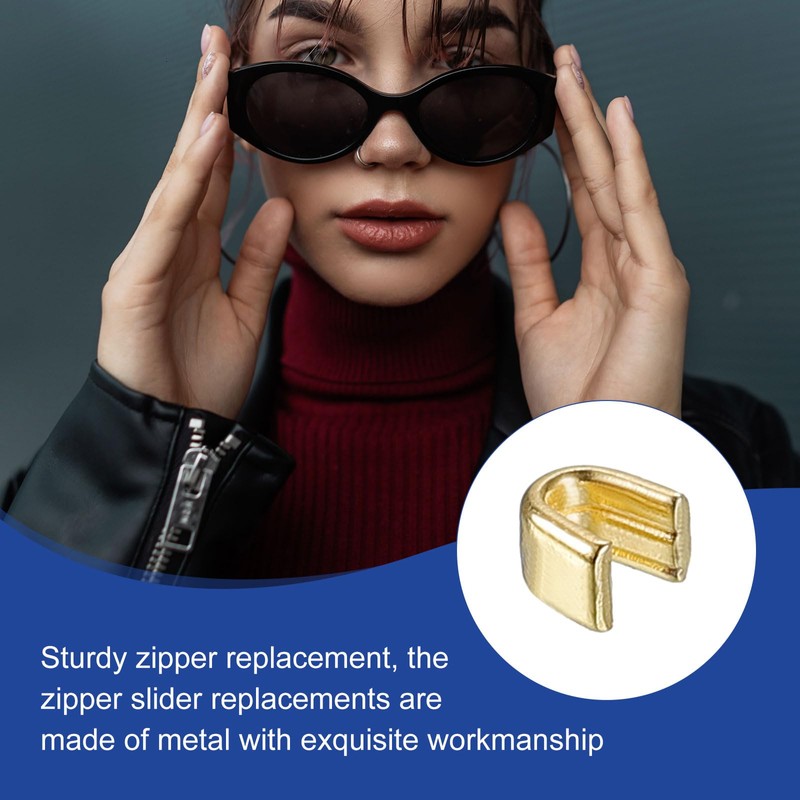 YELARXI Zipper Repair Kit, Zipper Slider Retainers #10 U Shape