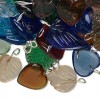 Beadsmith Charm Drop Mix, Heart & Leaf, Multi Glass Charm