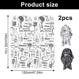 2 Pcs Barber Capes – Hairdressing Capes for Adults, Waterproof Hair Cutting Cape for Salon or Home, Adjustable Hair Cape for Barber, Lightweight Haircut Gown for Men & Women