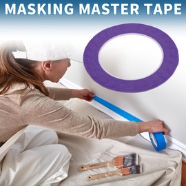 A ABSOPRO Painters Tape Easy Removal 0.06 Inches x 52.5 Yards Masking Master Tape Purple