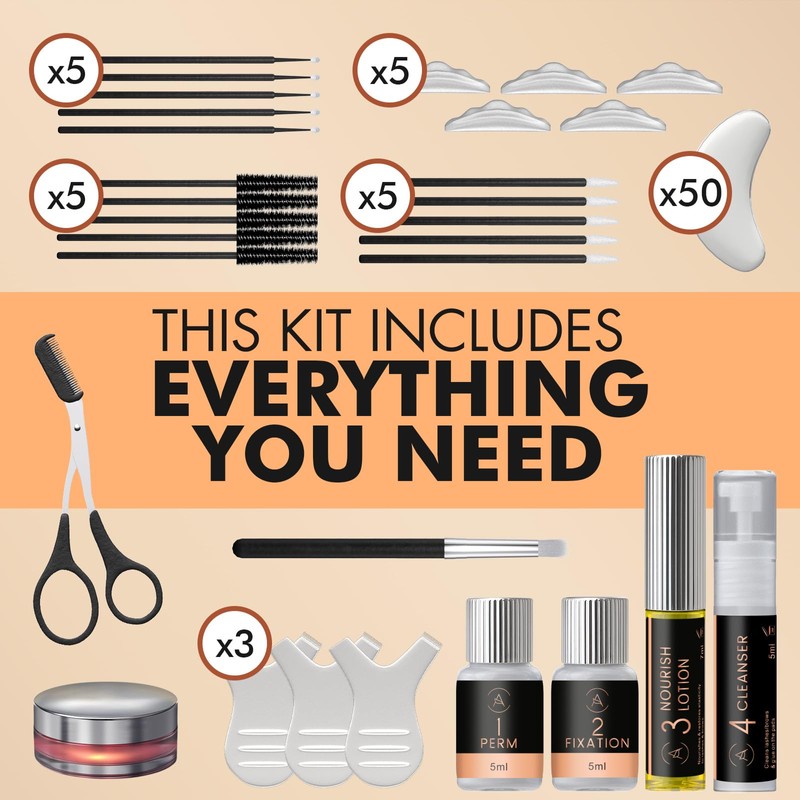 Eyebrow Lamination Kit, At-Home Brow Lift Kit for Beginner/Professional, Includes
