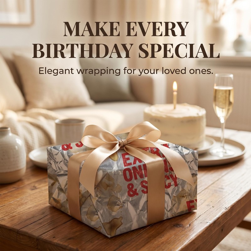 SHSEEN Tin Foil Food Wrapper Wrapping Paper, 19.6 x 27.5