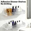 CQKEDMA Acrylic Shower Caddy Adhesive, 4 Pack No Drilling Clear