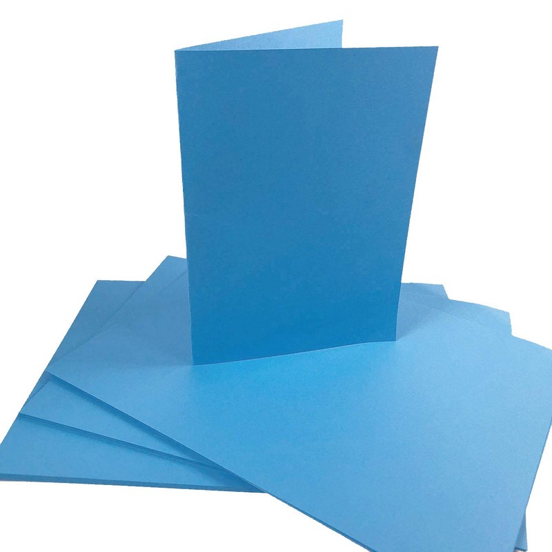 A6 Bright Blue Card Paper Printer - 160gsm 40 Sheets