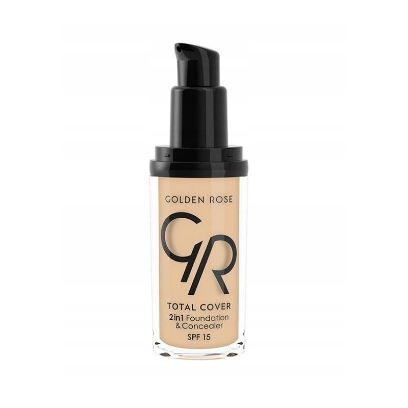 GOLDEN ROSE TOTAL COVER 2 IN 1 SPF15 FOUNDATION &