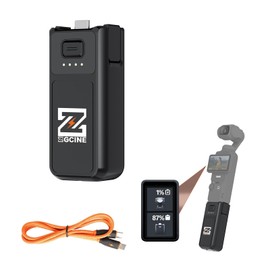 Osmo Pocket 4 Pocket 3 Battery Handle,ZGCINE PK-H01 7.7V/1600mAh Fast Charging Handle Grip,Replaced for DJI Pocket3 Pocket4 Battery for Xtra Muse,Reserved 1/4”Thread,Support Directly Data Transmission
