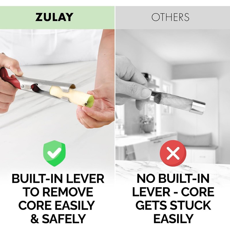 Premium Stainless Steel Apple Corer Tool - Easy to Use