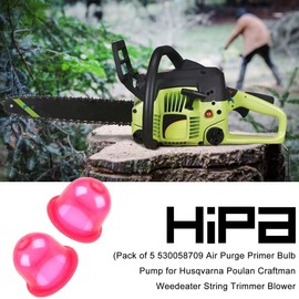 Hipa 530058709 Air Purge Primer Bulb Pump for Husqvarna 125BT 128LD Echo SRM225 Stihl Poulan Craftman Weedeater Murray Bolen String Trimmer Blower Craftsman Hedge Trimmer Primer Bulb Pack of 5