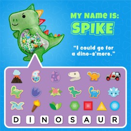 BIZYBOO - The Original Seek & Find Plush - Hidden Object Search Problem Solving Educational Matching Game for Kids 2 and Up (Spike)