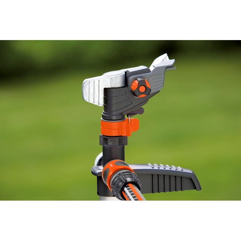 Gardena 8136-20 Rotating Pulse Sprinkler, Fixed Metal Spikes, Premium Water