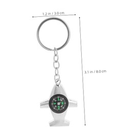 CORHAD Planet Keychain Compact Portable Compass Pendant Key Chain Creative Mini Airplane Compass Pendant Keychain with Directional Guidance