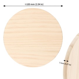 JAPCHET 20 Pieces 4 Inch Round Unfinished Wooden Coasters, Round Blank Wooden Coasters, Unfinished Blank Wooden Coasters for DIY Drawing, Painting