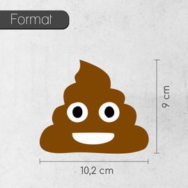 1 Smiley Sticker Kackheaufen I 10.2 x 9 cm I kfz271 I Sticker for Motorcycle Moped Scooter Car Sticker Notebook Laptop Fun Sticker Weatherproof