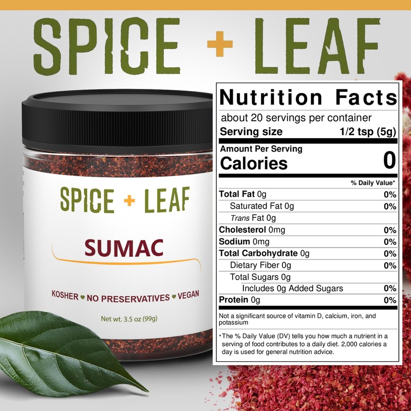 Premium Ground Sumac Spice by SPICE + LEAF - Vegan