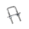 uxcell Square U-Bolts 3/4"(20mm) Inner Width Carbon Steel M6 with Nuts, Frame Plate, Round Washers 4 Set