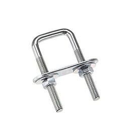 uxcell Square U-Bolts 3/4"(20mm) Inner Width Carbon Steel M6 with Nuts, Frame Plate, Round Washers 4 Set
