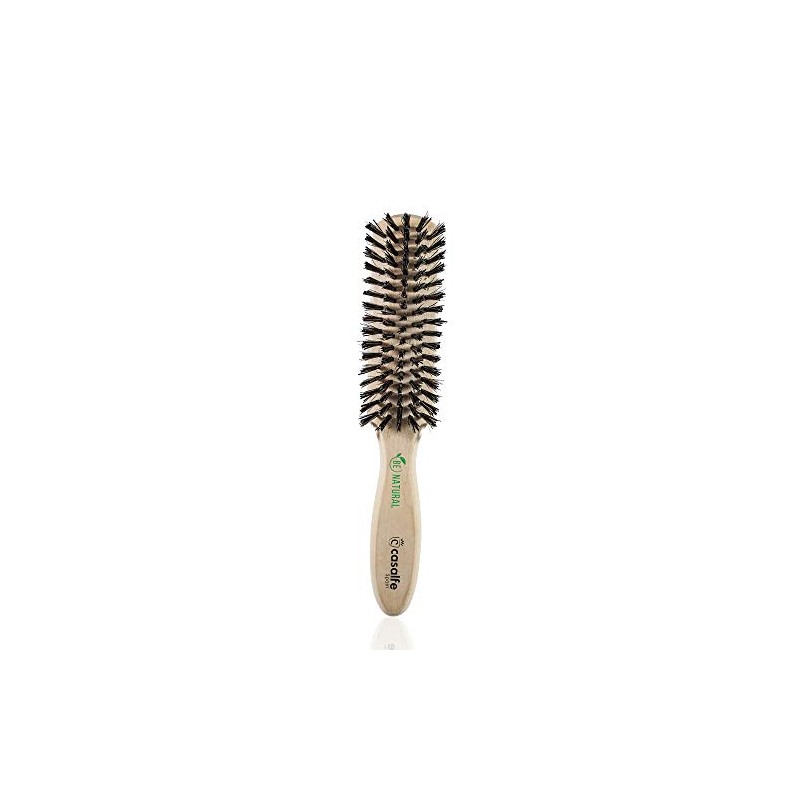 Wooden Brush with Boar Bristle - Rectangular - Ideal for