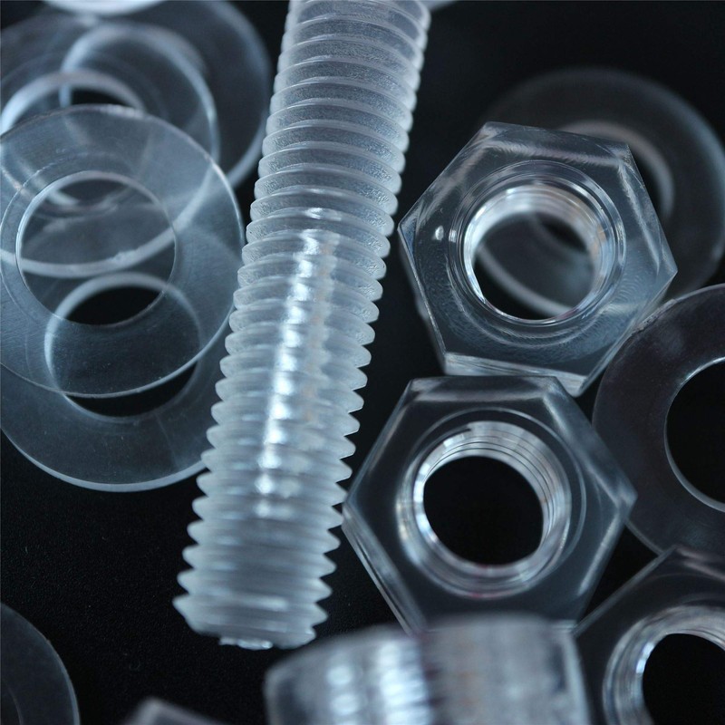 20 x Crosshead Countersunk Screw Nuts and bolts, Transparent Clear