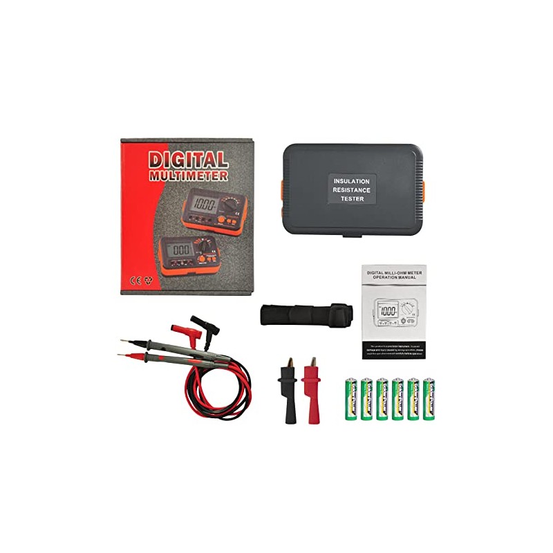 Probador digital de resistencia de aislamiento, medidor de megohmios YF-VC60B+,