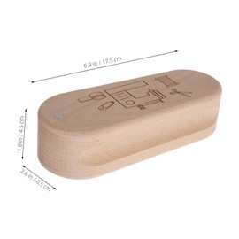 Operitacx Wood Tailors Clapper For Quilting Ironing Hand Held Sewing Tool With Scale For Ironing Seam Sewing Quilting Ironing Machine