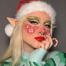 Elf Ears and Spirit Gum Kit, Soft Pixie Fairy Ears + Cosmetic Glue Adhesive and Remover Set, Makeup Glue and Fae Ear Tips Sfx Makeup Kit for Halloween Costume, Anime Party, Vampire, Elven, Christmas