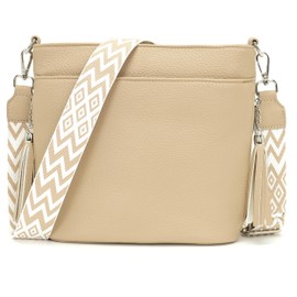 Paigtes Shoulder Bag Women's Medium Handbag Women's Small Crossbody Bag Leather PU Bag, New Light Khaki