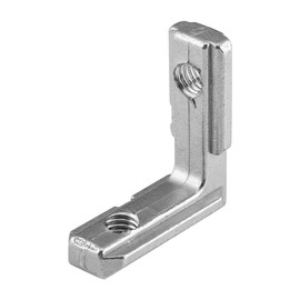 10pcs T Slot Aluminum Profile Carbon Steel L-Shape Brackets 90 Degree Interior Corner Connector Silver Tone (EU 2020)