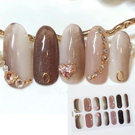 3D Nail Seals, Set of 6, 3D Feeling, Ins, Just Stick, Spring, Summer, Autumn, Winter, Stylish, Nail Tip, Cute, Gel Nails, Beginners, Easy Operation, Women's (05)