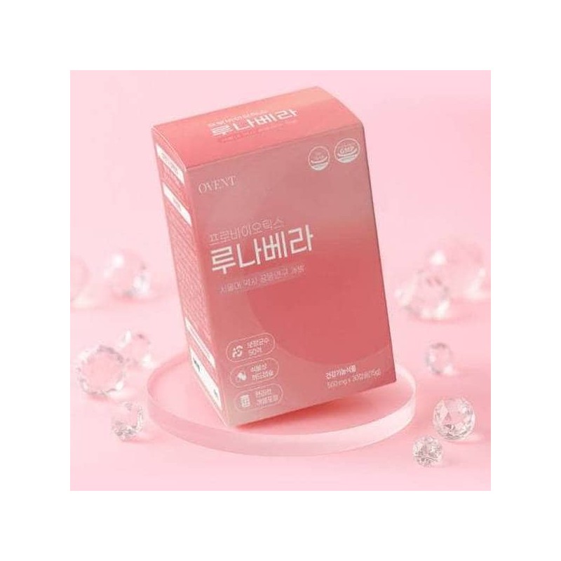 Obent 루나베라 질유래유산균 50억CFU (500mg*30캡슐*3박스) 3개월분 프로바이오틱스 Lunavera Urogenital Probiotics