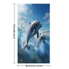JMAVZWS Blue Dolphin Print Hand Towels for Bathroom Set of