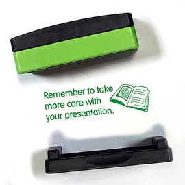 Stackable Remember to Take More Care with Your Presentation Literacy Pre Inked School Teachers Feedback Marking Stamper Stamp 44x13mm Primary Teaching Services