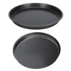 2Pcs Non Stick Pizza Pan Deep Thickened Carbon Steel Baking