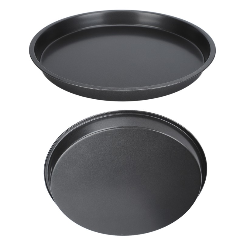 2Pcs Non Stick Pizza Pan Deep Thickened Carbon Steel Baking
