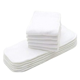 KaWaii Baby Super Absorbent Stay-Dry Microfiber Inserts for Newborn 6-22 lbs Cloth Diapers, 3 Absorbent Layers, Reusable, Washable Liners, Soaker Pads - Pack of 10