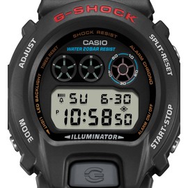 Casio G-Shock DW6900U-1D Black Band Men's Digital Watch, Grey Dial, 53.2 × 50 × 18.7 mm