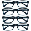 Die Lesebrille Unternehmen Blau Schildpatt Leser Wert 4er-Pack Herren Frauen