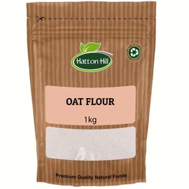 Oat Flour 1kg by Hatton Hill, Low-Carb Oat Flour with Protein & Dietary Fiber, Vegan, for Baking, Cooking & More, Non-GMO