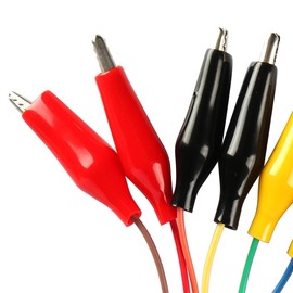 FONGKNOX Alligator Clip to Jumper Breadboard Jumper 2 in 1 Dupont Thread Male to Alligator Clip 10 Pin Jumper Female to Alligator Clip for Electronics Experiment 30cm