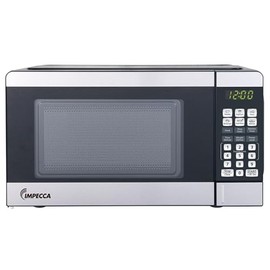 IMPECCA Countertop Microwave Oven 6 Auto Menus Defrost 0.7 Cu 700W Easy Clean