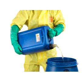 Ansell AlphaTec 37-185 Nitril-Arbeitshandschuhe, Industrie Chemikalien und Lebensmitteln, Chemikalien-Schutz Latexfrei, Chemie-Handschuh Säurefest, Damen Herren, Grün, Größe XL (1 Paar)