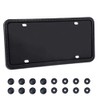 LivTee Silicone License Plate Frames Covers, 1 Pack Universal American Car Accessory License Plate Bracket Holder, Licence Plate Accessories - Black