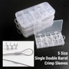 Mingzhe 200pcs Aluminum Crimp Sleeves Connector Kit 5 Sizes Double